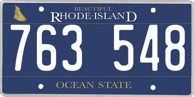 RI license plate 763548