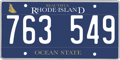 RI license plate 763549