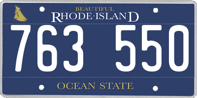 RI license plate 763550