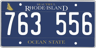 RI license plate 763556