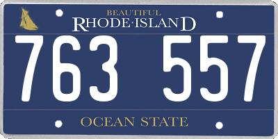 RI license plate 763557