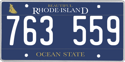 RI license plate 763559