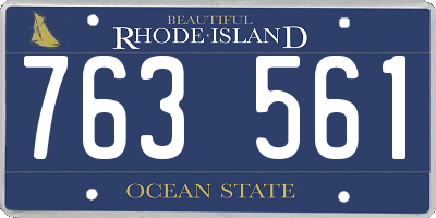 RI license plate 763561