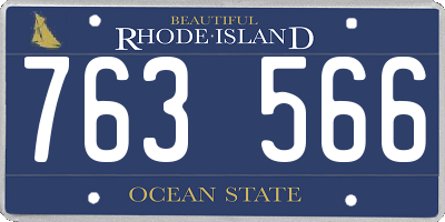 RI license plate 763566
