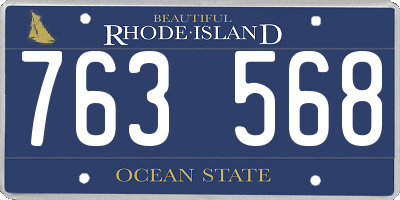 RI license plate 763568