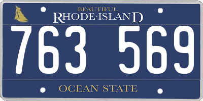 RI license plate 763569