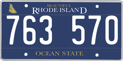 RI license plate 763570