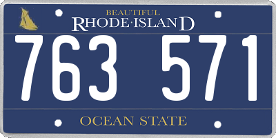 RI license plate 763571