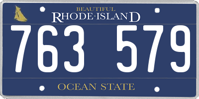 RI license plate 763579