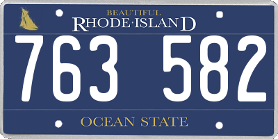 RI license plate 763582