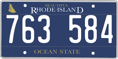 RI license plate 763584