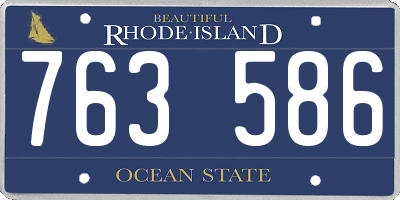 RI license plate 763586