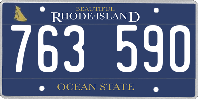 RI license plate 763590