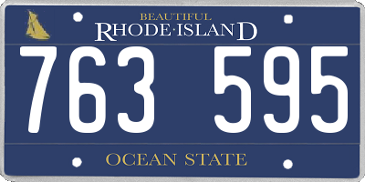 RI license plate 763595