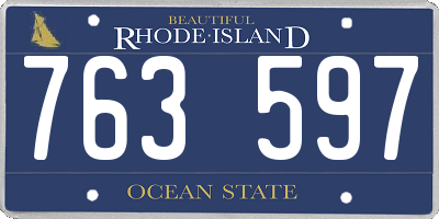 RI license plate 763597