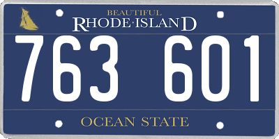 RI license plate 763601