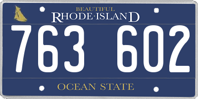 RI license plate 763602