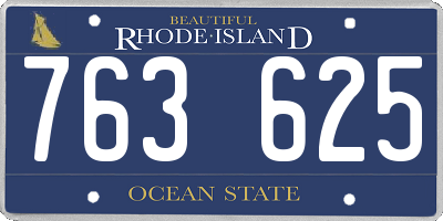 RI license plate 763625