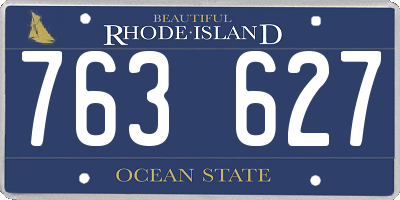 RI license plate 763627