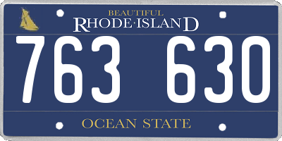 RI license plate 763630
