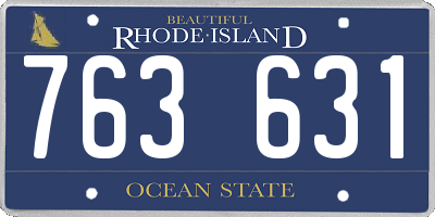 RI license plate 763631