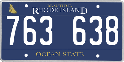 RI license plate 763638