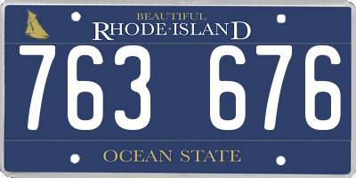 RI license plate 763676