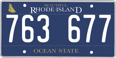 RI license plate 763677