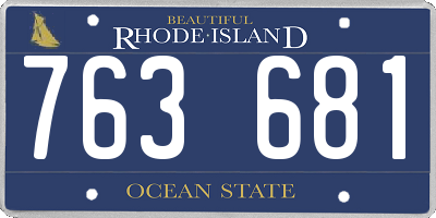 RI license plate 763681