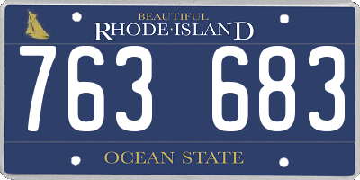 RI license plate 763683