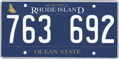 RI license plate 763692