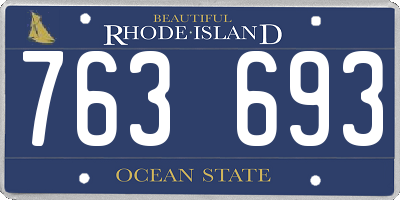 RI license plate 763693