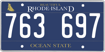 RI license plate 763697