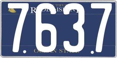 RI license plate 7637
