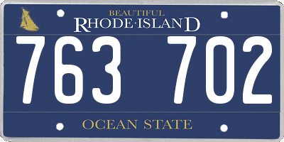 RI license plate 763702