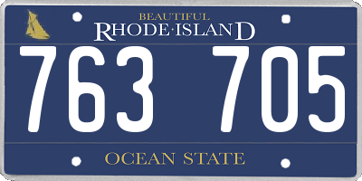 RI license plate 763705