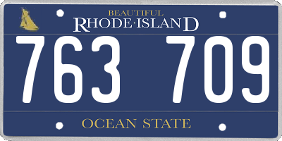 RI license plate 763709