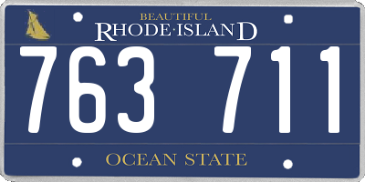 RI license plate 763711