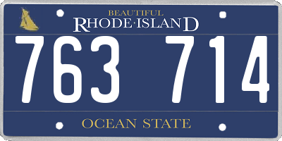 RI license plate 763714