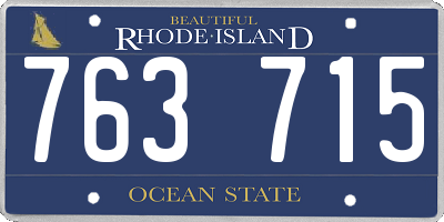 RI license plate 763715
