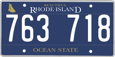 RI license plate 763718