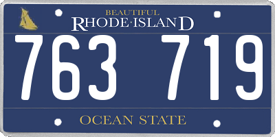 RI license plate 763719