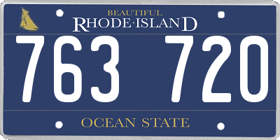 RI license plate 763720