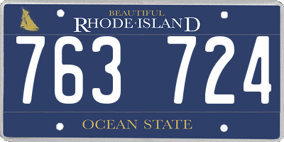 RI license plate 763724