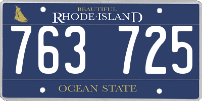 RI license plate 763725
