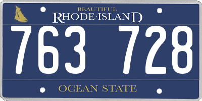 RI license plate 763728