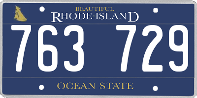 RI license plate 763729