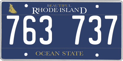RI license plate 763737