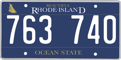 RI license plate 763740