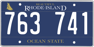 RI license plate 763741